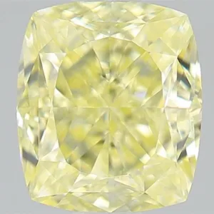 1.01 Carat Cushion Brilliant Fancy Light Yellow VS1 Natural Diamond