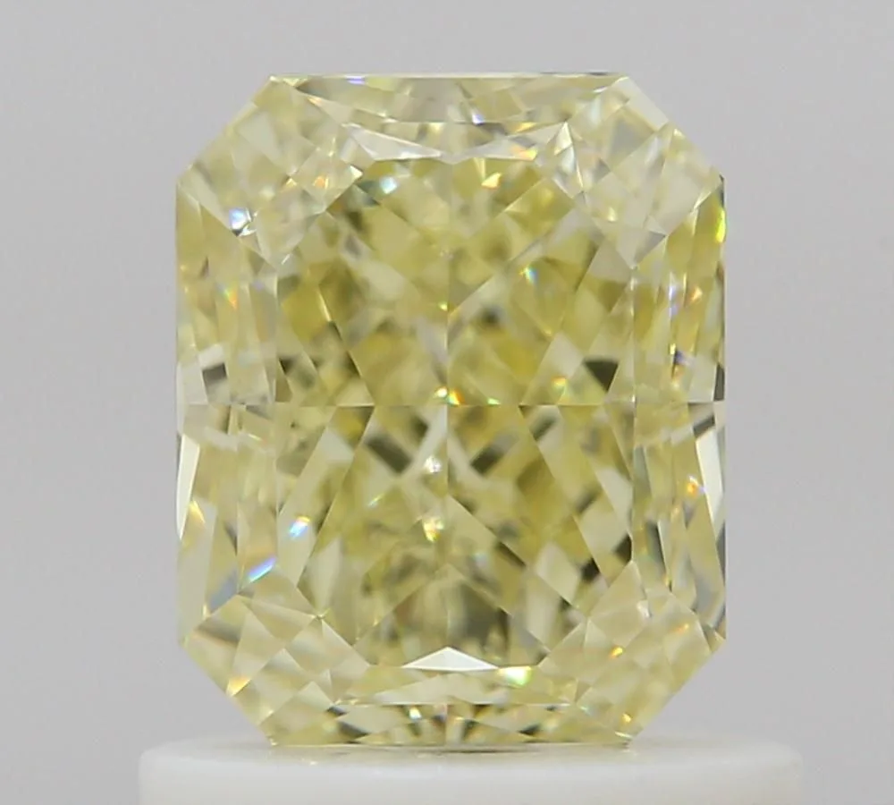 1.01 Carat Radiant Fancy Yellow VS1 Natural Diamond 1 1.01 Carat Radiant Fancy Yellow VS1 Natural Diamond