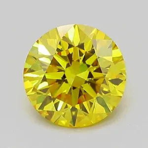 1.03 Carat Round Fancy Vivid Yellow VS1 Lab Diamond