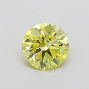 1.04 Carat Round Fancy Intense Yellow VS1 Lab Diamond