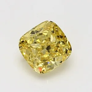 1.05 Carat Cushion Brilliant Yellow VVS2 Natural Diamond
