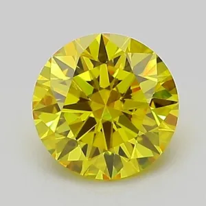 1.05 Carat Round Fancy Vivid Yellow VS1 Lab Diamond