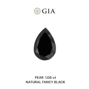 1.06 Carat Pear Fancy Black VVS2 Natural Diamond