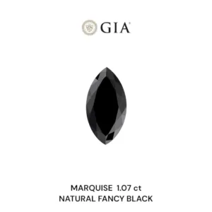 1.07 Carat Marquise Fancy Black VVS2 Natural Diamond