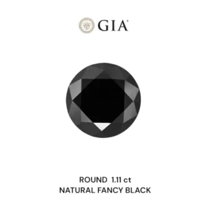 1.11 Carat Round Fancy Black VVS2 Natural Diamond