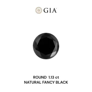 1.13 Carat Round Fancy Black VVS2 Natural Diamond