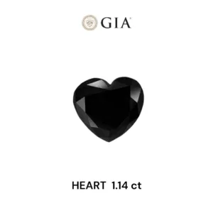 1.14 Carat Heart Fancy Black VVS2 Natural Diamond