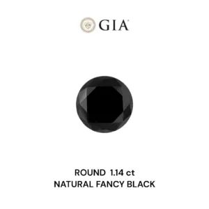 1.14 Carat Round Fancy Black VVS2 Natural Diamond