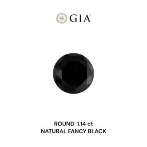 1.14 Carat Round Fancy Black VVS2 Natural Diamond