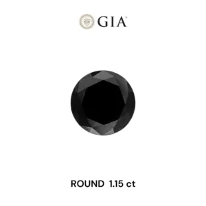 1.15 Carat Round Fancy Black VVS2 Natural Diamond