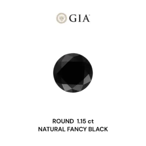 1.15 Carat Round Fancy Black VVS2 Natural Diamond