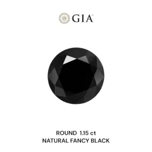1.15 Carat Round Fancy Black VVS2 Natural Diamond