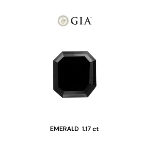 1.17 Carat Emerald Fancy Black VVS2 Natural Diamond