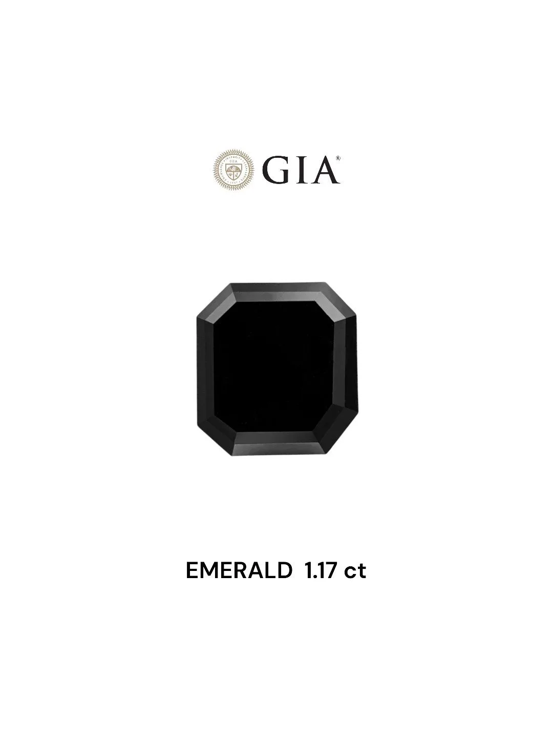 1.17 Carat Emerald Fancy Black VVS2 Natural Diamond 1 1.17 Carat Emerald Fancy Black VVS2 Natural Diamond