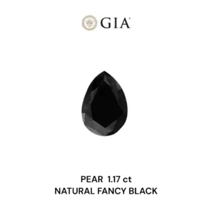 1.17 Carat Pear Fancy Black VVS2 Natural Diamond
