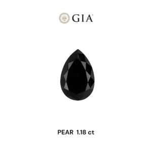 1.18 Carat Pear Fancy Black VVS2 Natural Diamond