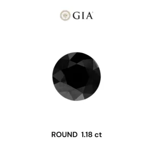 1.18 Carat Round Fancy Black VVS2 Natural Diamond