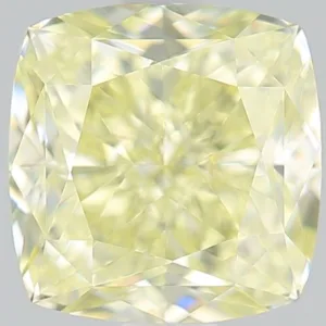 1.2 Carat Cushion Brilliant Fancy Light Yellow VS2 Natural Diamond