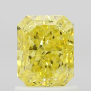 1.2 Carat Radiant Fancy Vivid Yellow VS1 Natural Diamond