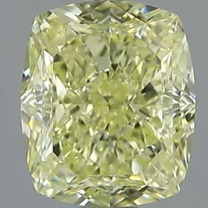 1.21 Carat Cushion Brilliant Fancy Yellow VS1 Natural Diamond