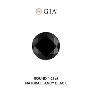 1.21 Carat Round Fancy Black VVS2 Natural Diamond