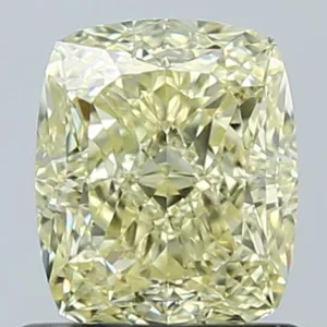 1.22 Carat Cushion Modified Fancy Yellow VS2 Natural Diamond