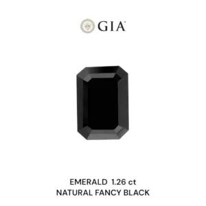 1.26 Carat Emerald Fancy Black VVS2 Natural Diamond