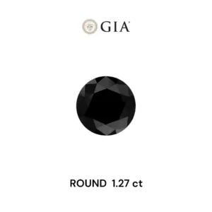1.27 Carat Round Fancy Black VVS2 Natural Diamond