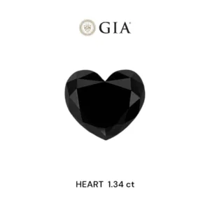 1.34 Carat Heart Fancy Black VVS2 Natural Diamond