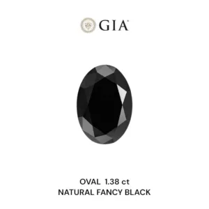1.38 Carat Oval Fancy Black VVS2 Natural Diamond