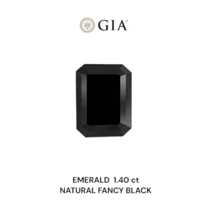1.4 Carat Emerald Fancy Black VVS2 Natural Diamond