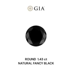 1.43 Carat Round Fancy Black VVS2 Natural Diamond
