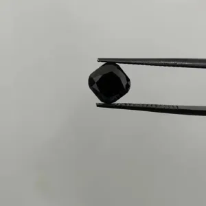 1.54 Carat Cushion Brilliant Fancy Black VVS2 Natural Diamond