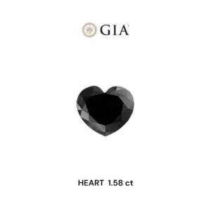 1.58 Carat Heart Fancy Black VVS2 Natural Diamond