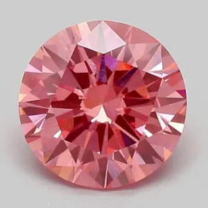 1.58 Carat Round Fancy Vivid Pink VS1 Lab Diamond