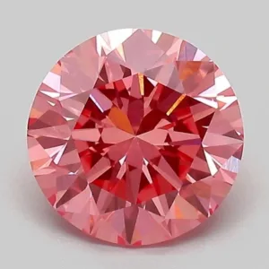 1.59 Carat Round Fancy Vivid Pink VS1 Lab Diamond