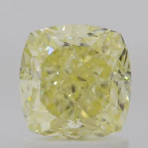 1.61 Carat Cushion Brilliant Fancy Light Yellow VS1 Natural Diamond
