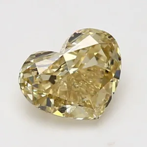 1.62 Carat Heart Fancy Yellow I1 Natural Diamond
