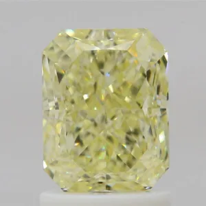 1.62 Carat Radiant Fancy Light Yellow VVS1 Natural Diamond