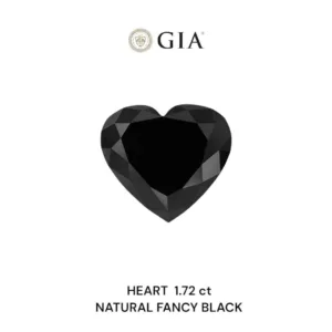 1.72 Carat Heart Fancy Black VVS2 Natural Diamond