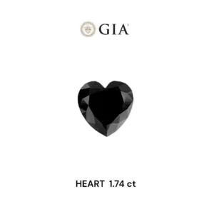 1.74 Carat Heart Fancy Black VVS2 Natural Diamond