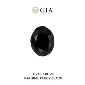 1.8 Carat Oval Fancy Black VVS2 Natural Diamond