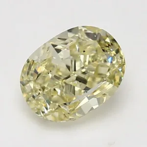 1.82 Carat Oval Fancy Light Yellow SI1 Natural Diamond