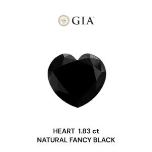1.83 Carat Heart Fancy Black VVS2 Natural Diamond