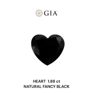 1.88 Carat Heart Fancy Black VVS2 Natural Diamond