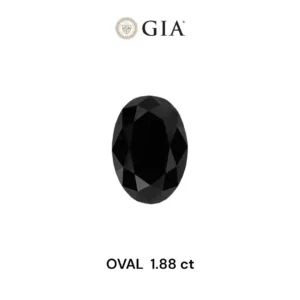 1.88 Carat Oval Fancy Black VVS2 Natural Diamond