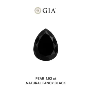 1.92 Carat Pear Fancy Black VVS2 Natural Diamond