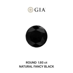 1.93 Carat Round Fancy Black VVS2 Natural Diamond
