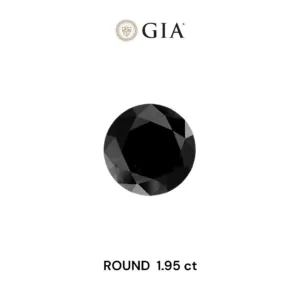 1.95 Carat Round Fancy Black VVS2 Natural Diamond