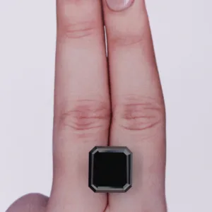11.38 Carat Emerald Black Natural Diamond